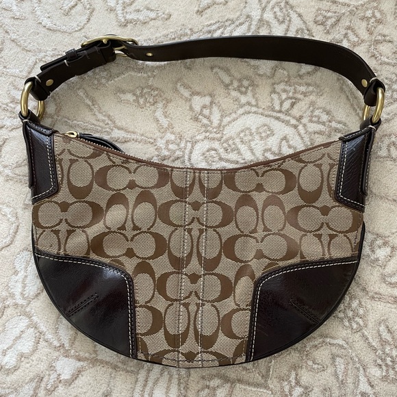 Coach brown logo shoulder bag - Picture 2 of 3